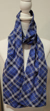 Load image into Gallery viewer, Blue Plaid Flannel Scarf