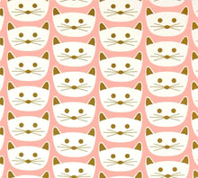 Load image into Gallery viewer, Blush Pink Cat Print Double Loop Jersey Knit Infinity Scarf