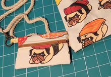 Load image into Gallery viewer, Customizable Lined Canvas Drawstring Backpack with Optional Clip-On Pouch