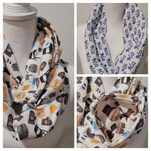 Load image into Gallery viewer, NEW FEMINIST SCARVES!!! Customizable Infinity Scarf with Optional Hidden Pocket: Feminist Prints